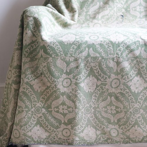 Ettie Kantha. Indian hand block print fabric. Block print fabric, vintage kantha, vintage textiles, indian textiles, Indian kantha, Bengali blankets