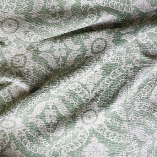 Ettie Kantha. Indian hand block print fabric. Block print fabric, vintage kantha, vintage textiles, indian textiles, Indian kantha, Bengali blankets
