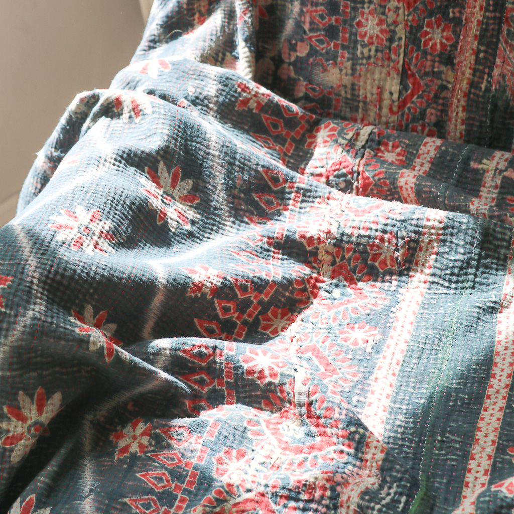 Nora Kantha. Indian hand block print fabric. Block print fabric, vintage kantha, vintage textiles, indian textiles, Indian kantha, Bengali blankets Nora Kantha. Indian hand block print fabric. Block print fabric, vintage kantha, vintage textiles, indian textiles, Indian kantha, Bengali blankets