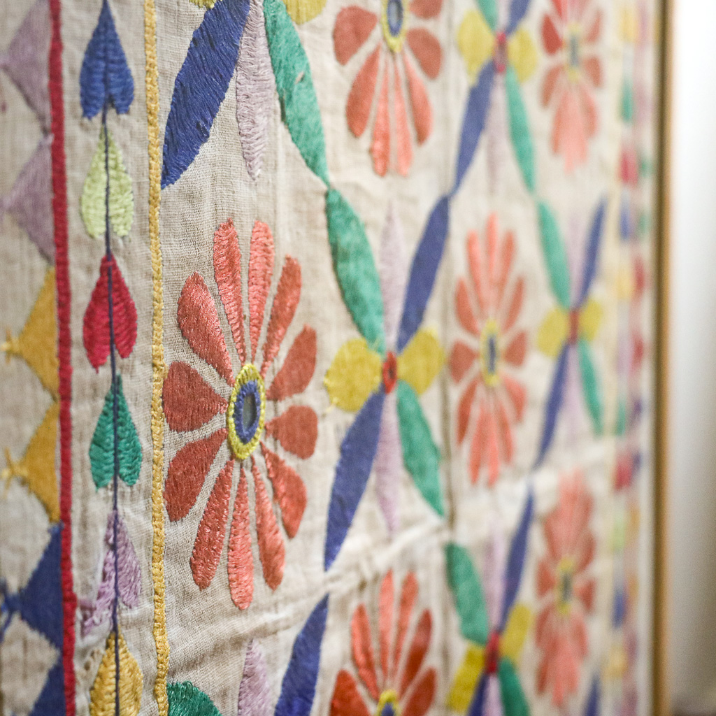 Codman Farm, framed vintage textiles, indian embroidery, indian textiles, vintage indian textiles, framed textiles, framed indian textiles, shenouk, indian embroidery, framed indian embroidery