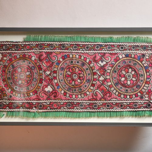 Farrar Pond, framed vintage textiles, indian embroidery, indian textiles, vintage indian textiles, framed textiles, framed indian textiles, shenouk, indian embroidery, framed indian embroidery