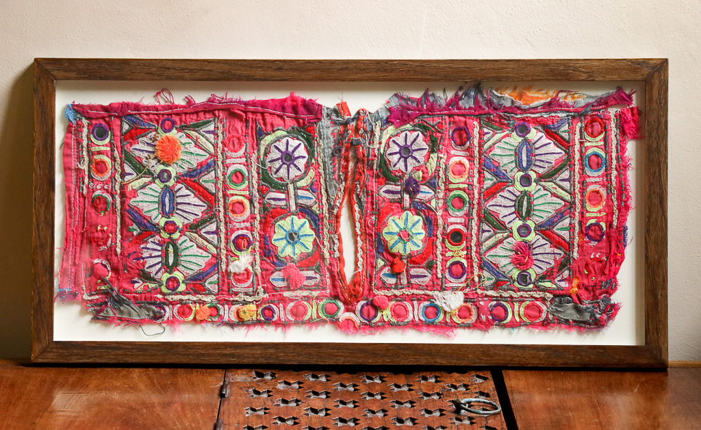 Laurel Hill, framed vintage textiles, indian embroidery, indian textiles, vintage indian textiles, framed textiles, framed indian textiles, shenouk, indian embroidery, framed indian embroidery