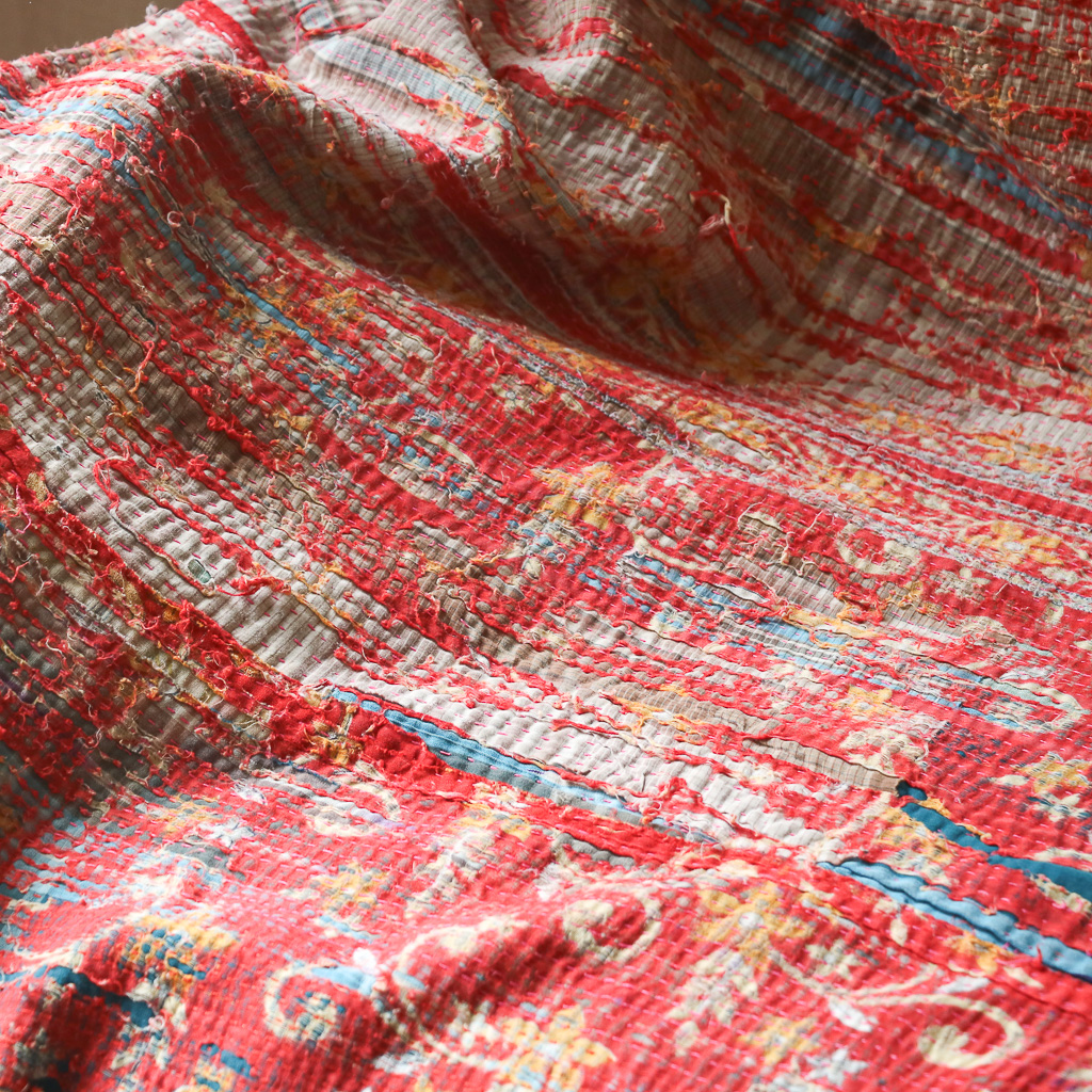 Nora Kantha. Indian hand block print fabric. Block print fabric, vintage kantha, vintage textiles, indian textiles, Indian kantha, Bengali blankets Nora Kantha. Indian hand block print fabric. Block print fabric, vintage kantha, vintage textiles, indian textiles, Indian kantha, Bengali blankets