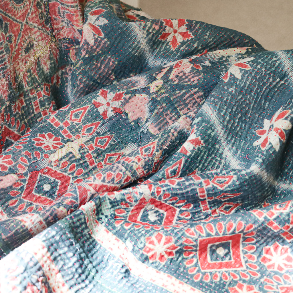 Nora Kantha. Indian hand block print fabric. Block print fabric, vintage kantha, vintage textiles, indian textiles, Indian kantha, Bengali blankets Nora Kantha. Indian hand block print fabric. Block print fabric, vintage kantha, vintage textiles, indian textiles, Indian kantha, Bengali blankets