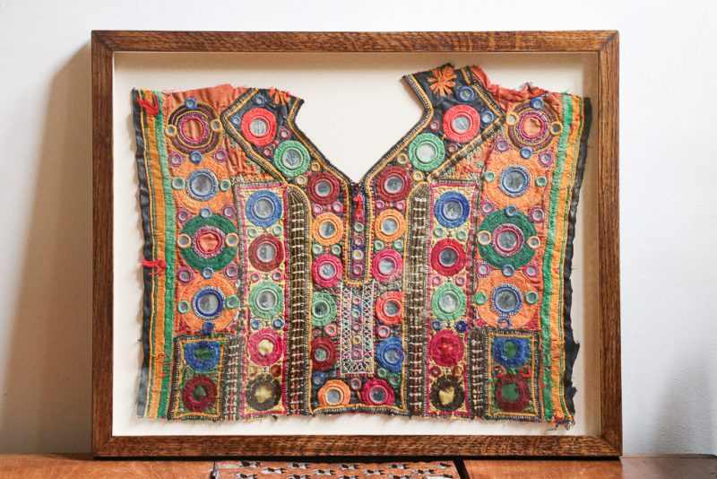 The Library (A), framed vintage textiles, indian embroidery, indian textiles, vintage indian textiles, framed textiles, framed indian textiles, shenouk, indian embroidery, framed indian embroidery