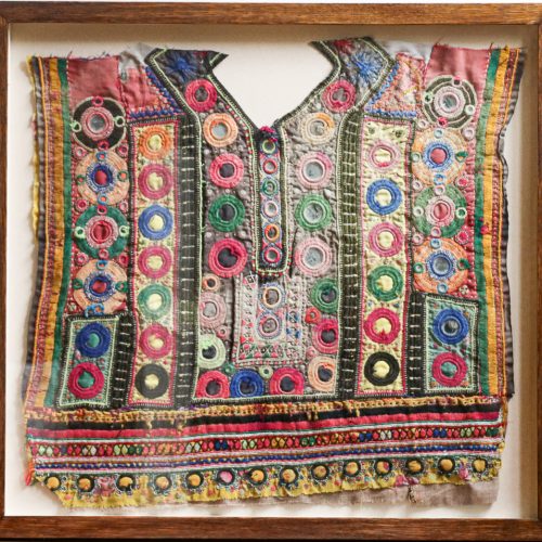 The Library (B), framed vintage textiles, indian embroidery, indian textiles, vintage indian textiles, framed textiles, framed indian textiles, shenouk, indian embroidery, framed indian embroidery