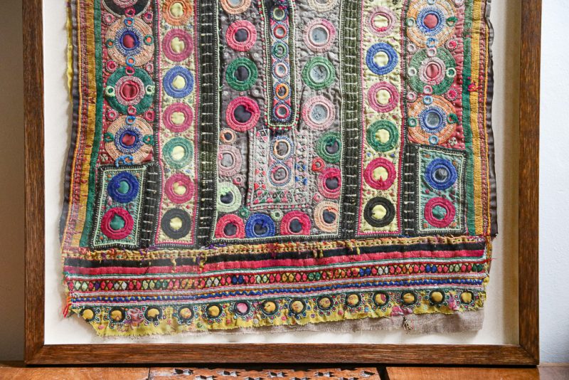 The Library (B), framed vintage textiles, indian embroidery, indian textiles, vintage indian textiles, framed textiles, framed indian textiles, shenouk, indian embroidery, framed indian embroidery