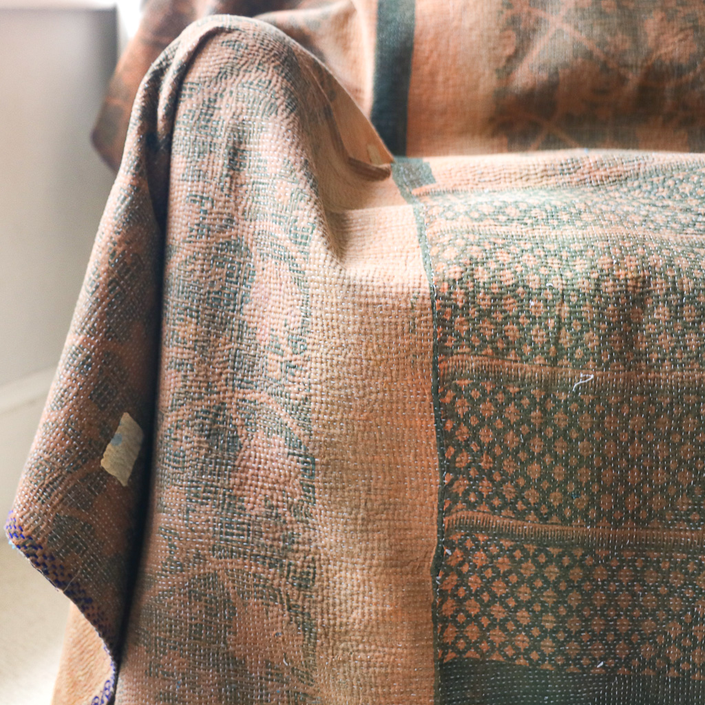 Beatrice Kantha. Indian hand block print fabric. Block print fabric, vintage kantha, vintage textiles, indian textiles, Indian kantha, shenouk, Bengali blankets Beatrice Kantha. Indian hand block print fabric. Block print fabric, vintage kantha, vintage textiles, indian textiles, Indian kantha, shenouk, Bengali blankets