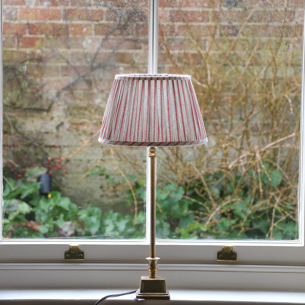 Bridgehampton Lampshade, shenouk, block print lampshades, striped lampshades, indian block print, indian textiles, English block print, online shopping block print, online uk lampshades