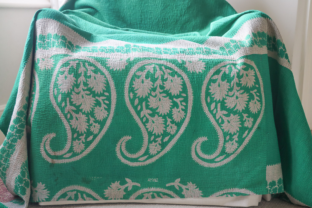 Keira Kantha. Indian hand block print fabric. Block print fabric, vintage kantha, vintage textiles, indian textiles, Indian kantha, shenouk, Bengali blankets Keira Kantha. Indian hand block print fabric. Block print fabric, vintage kantha, vintage textiles, indian textiles, Indian kantha, shenouk, Bengali blankets