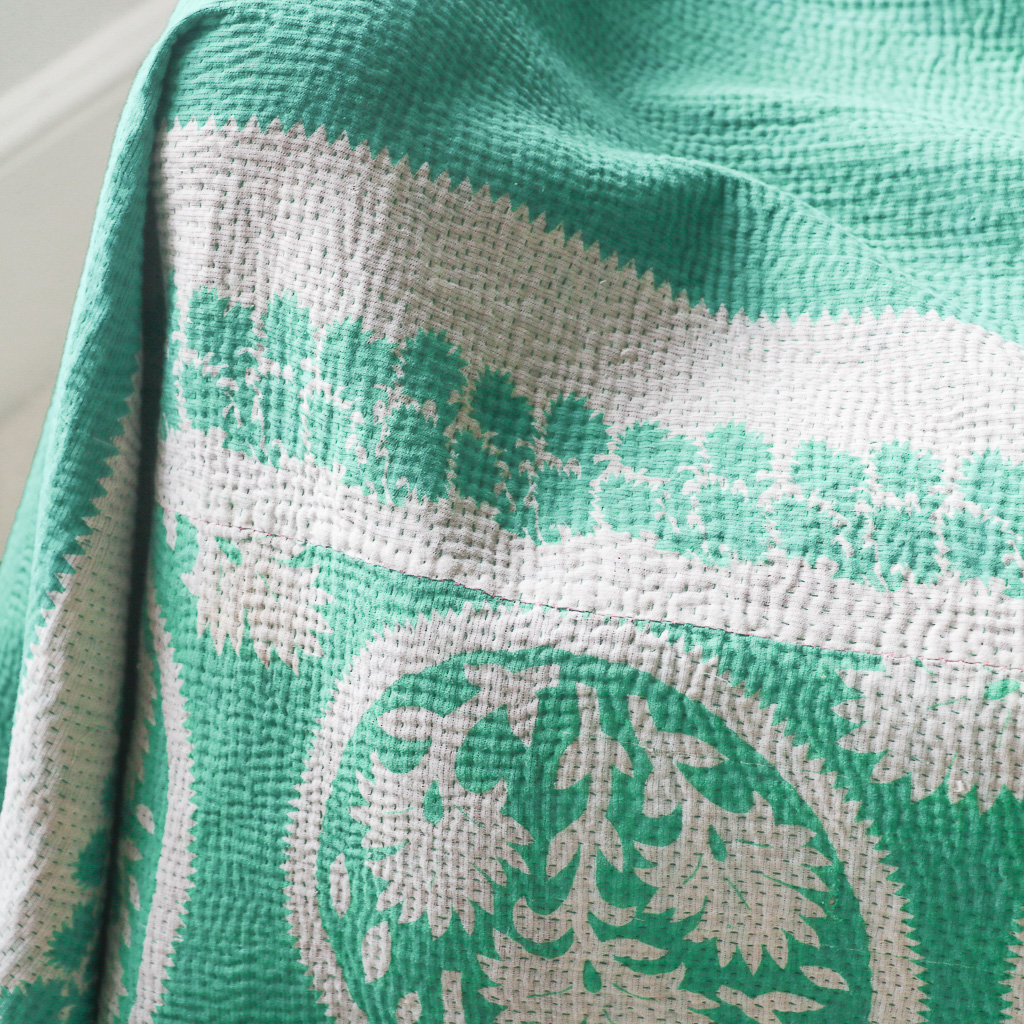 Keira Kantha. Indian hand block print fabric. Block print fabric, vintage kantha, vintage textiles, indian textiles, Indian kantha, shenouk, Bengali blankets Keira Kantha. Indian hand block print fabric. Block print fabric, vintage kantha, vintage textiles, indian textiles, Indian kantha, shenouk, Bengali blankets