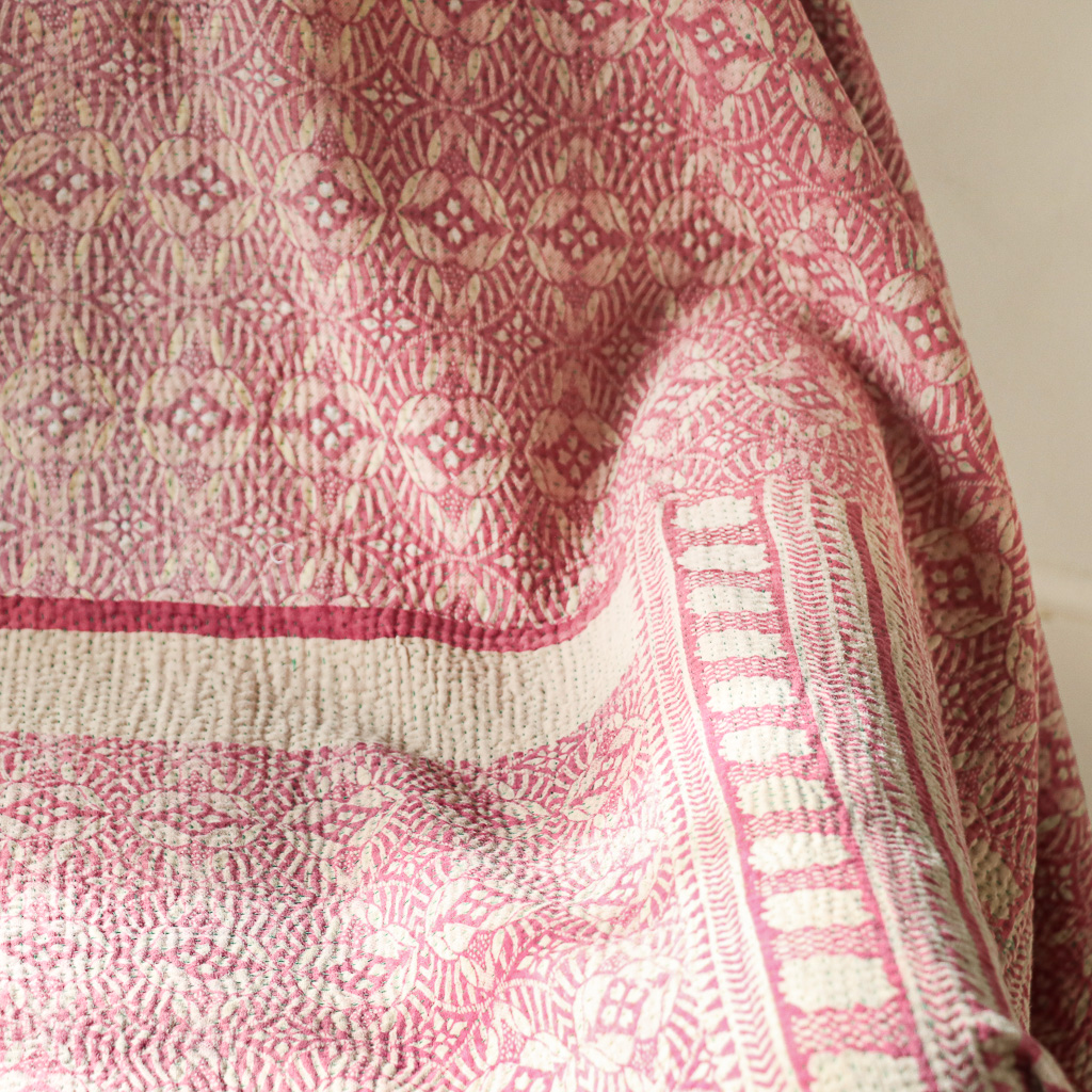 Keira Kantha. Indian hand block print fabric. Block print fabric, vintage kantha, vintage textiles, indian textiles, Indian kantha, shenouk, Bengali blankets Keira Kantha. Indian hand block print fabric. Block print fabric, vintage kantha, vintage textiles, indian textiles, Indian kantha, shenouk, Bengali blankets