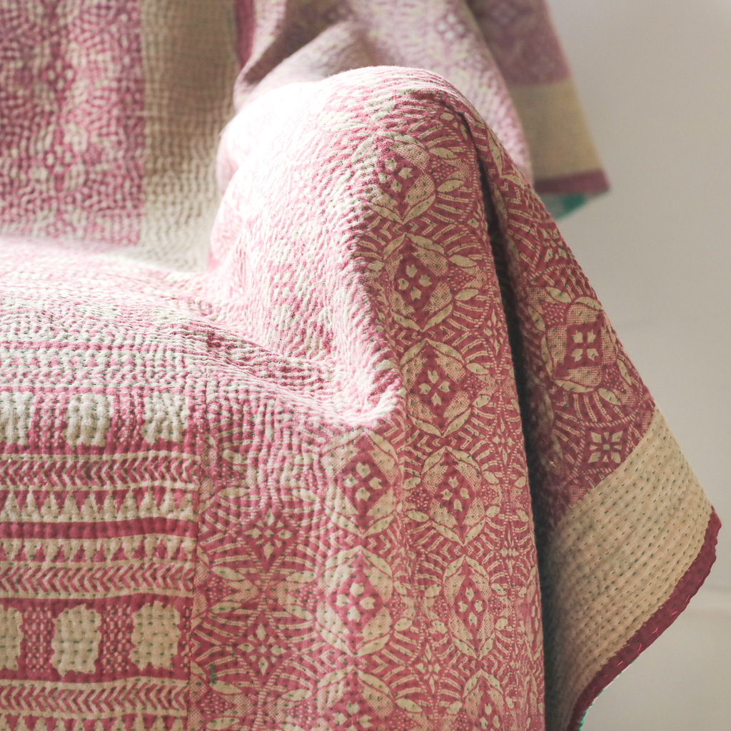 Keira Kantha. Indian hand block print fabric. Block print fabric, vintage kantha, vintage textiles, indian textiles, Indian kantha, shenouk, Bengali blankets Keira Kantha. Indian hand block print fabric. Block print fabric, vintage kantha, vintage textiles, indian textiles, Indian kantha, shenouk, Bengali blankets