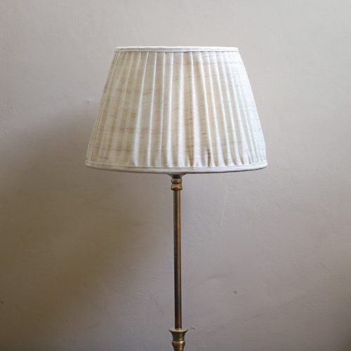 Varenne Lampshade, shenouk, luxury lampshades, raw silk lampshades, indian lampshades, linen lampshades, indian block print, indian textiles, gathered lampshades, pleated lampshades