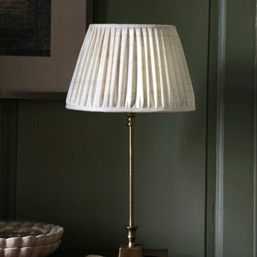 Varenne Lampshade, shenouk, luxury lampshades, raw silk lampshades, indian lampshades, linen lampshades, indian block print, indian textiles, gathered lampshades, pleated lampshades