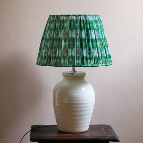 Daman Lampshade, shenouk, block print lampshades, luxury lampshades, indian block print, indian textiles, sari lampshades, online shopping block print, online uk lampshades