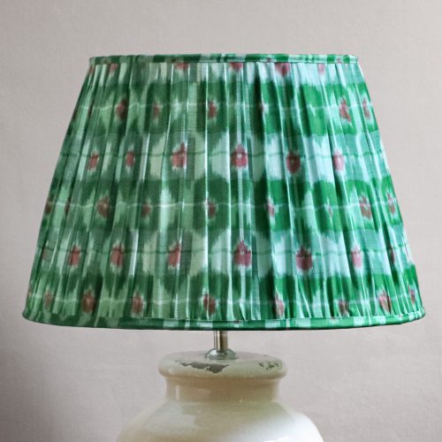 Daman Lampshade, shenouk, block print lampshades, luxury lampshades, indian block print, indian textiles, sari lampshades, online shopping block print, online uk lampshades