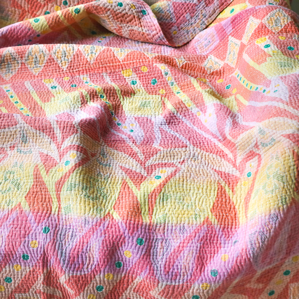 Kylie Kantha, Indian hand block print fabric. Block print fabric, vintage kantha, vintage textiles, indian textiles, Indian kantha, shenouk, Bengali blankets Kylie Kantha, Indian hand block print fabric. Block print fabric, vintage kantha, vintage textiles, indian textiles, Indian kantha, shenouk, Bengali blankets