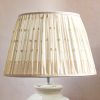 Laxmi Lampshade, pleated lampshades, gathered lampshades, handmade lampshades, interior design, English lampshades, indian fabric lampshades, indian block print, block print lampshades, English interiors, artisan fabrics
