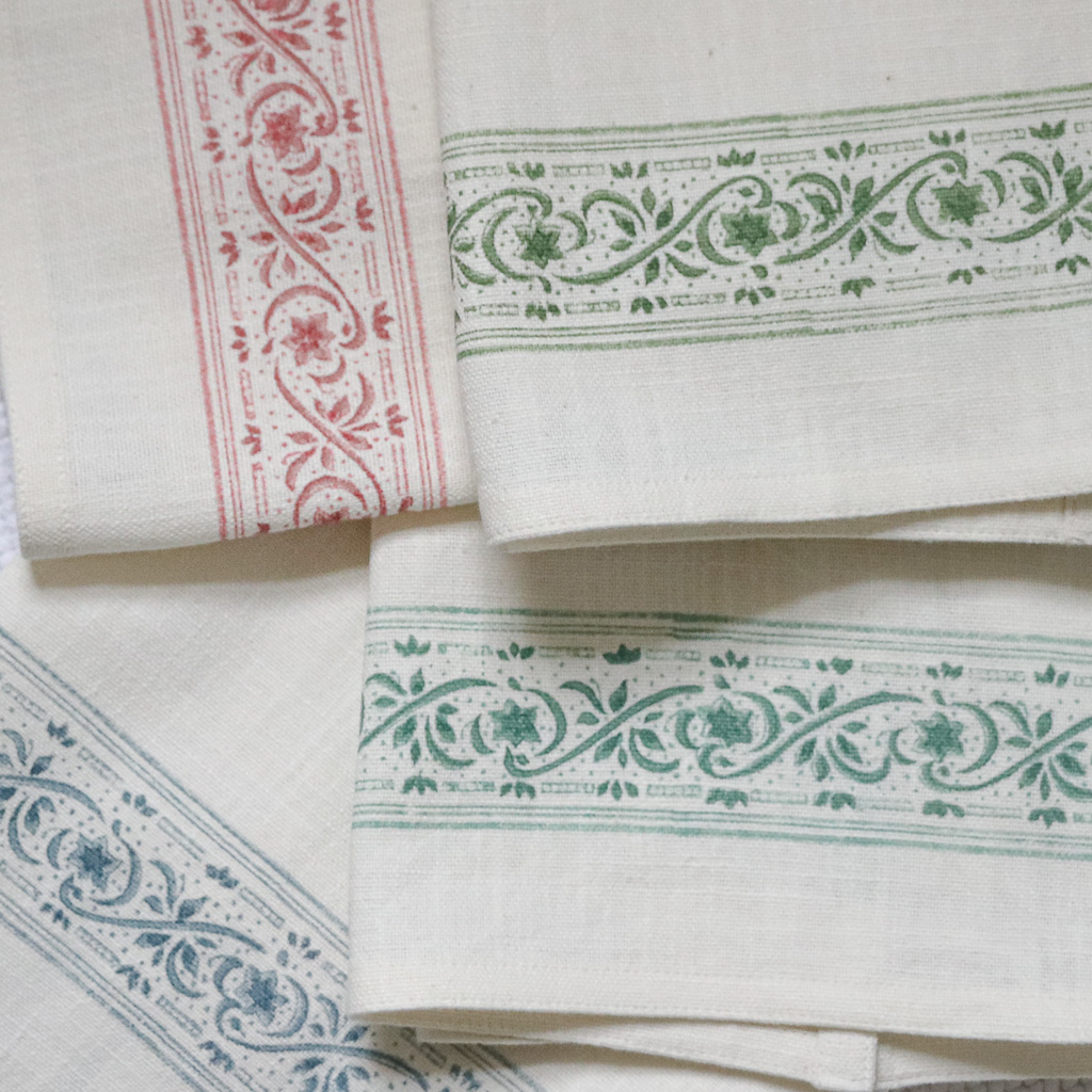 Adelaide Border Hand Towel, indian block print, block print tissue hand towels, block print fabrics, block print home accessories, Hand Towels, shenouk