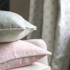 Hazel Cushion in Dusty Rose & Sage, Stina Cushion in Sage & Dusty Rose, shenouk, block print cushions, indian block print, indian block print fabric, linen block print, linen cushions, indian textiles, indian block print cushions, linen cushions