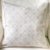Tashi Cushion in Raspberry, shenouk, block print cushions, indian block print, indian block print fabric, linen block print, linen cushions, indian textiles, indian block print cushions, linen cushions