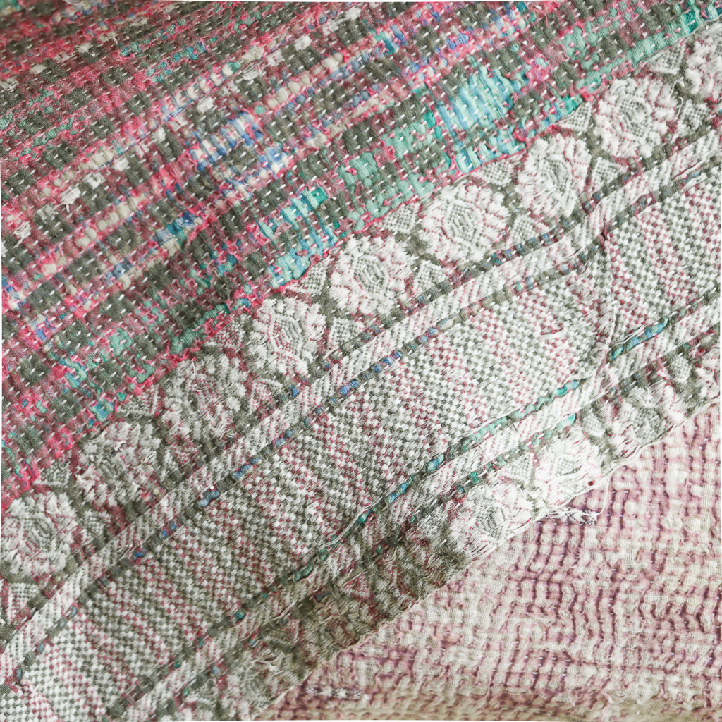 kantha, vintage kantha, shenouk, indian block print, indian block print fabrics