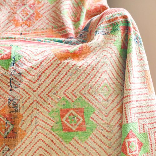 Cora Kantha, Indian hand block print fabric. Block print fabric, vintage kantha, vintage textiles, indian textiles, Indian kantha, shenouk, Bengali blankets