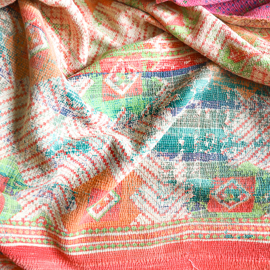 Cora Kantha, Indian hand block print fabric. Block print fabric, vintage kantha, vintage textiles, indian textiles, Indian kantha, shenouk, Bengali blankets Cora Kantha, Indian hand block print fabric. Block print fabric, vintage kantha, vintage textiles, indian textiles, Indian kantha, shenouk, Bengali blankets