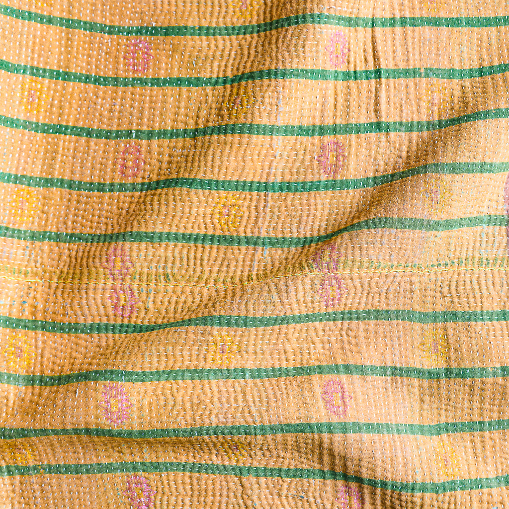 Deeni Kantha, Indian hand block print fabric. Block print fabric, vintage kantha, vintage textiles, indian textiles, Indian kantha, shenouk, Bengali blankets