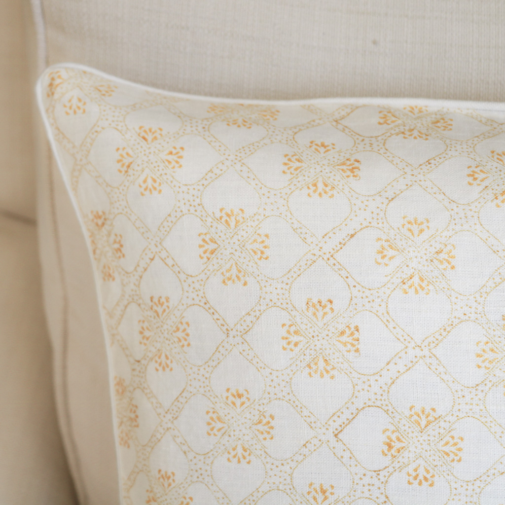 Tashi Cushion in Daffodil, shenouk, block print cushions, indian block print, indian block print fabric, linen block print, linen cushions, indian textiles, indian block print cushions, linen cushions Tashi Cushion in Daffodil, shenouk, block print cushions, indian block print, indian block print fabric, linen block print, linen cushions, indian textiles, indian block print cushions, linen cushions