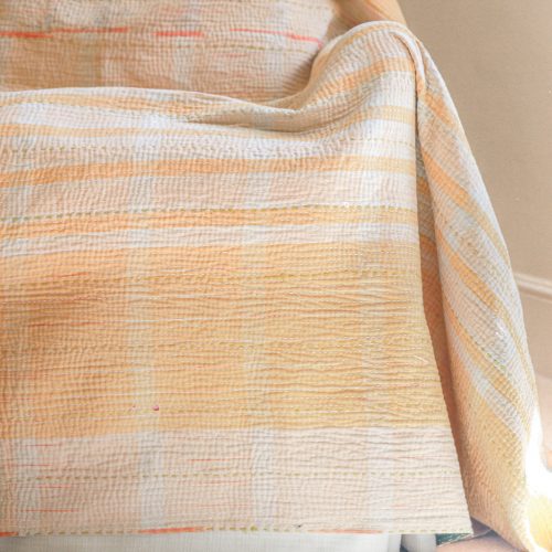 Franny Kantha, Indian hand block print fabric. Block print fabric, vintage kantha, vintage textiles, indian textiles, Indian kantha, shenouk, Bengali blankets