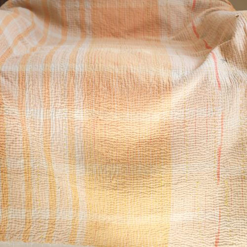 Franny Kantha, Indian hand block print fabric. Block print fabric, vintage kantha, vintage textiles, indian textiles, Indian kantha, shenouk, Bengali blankets