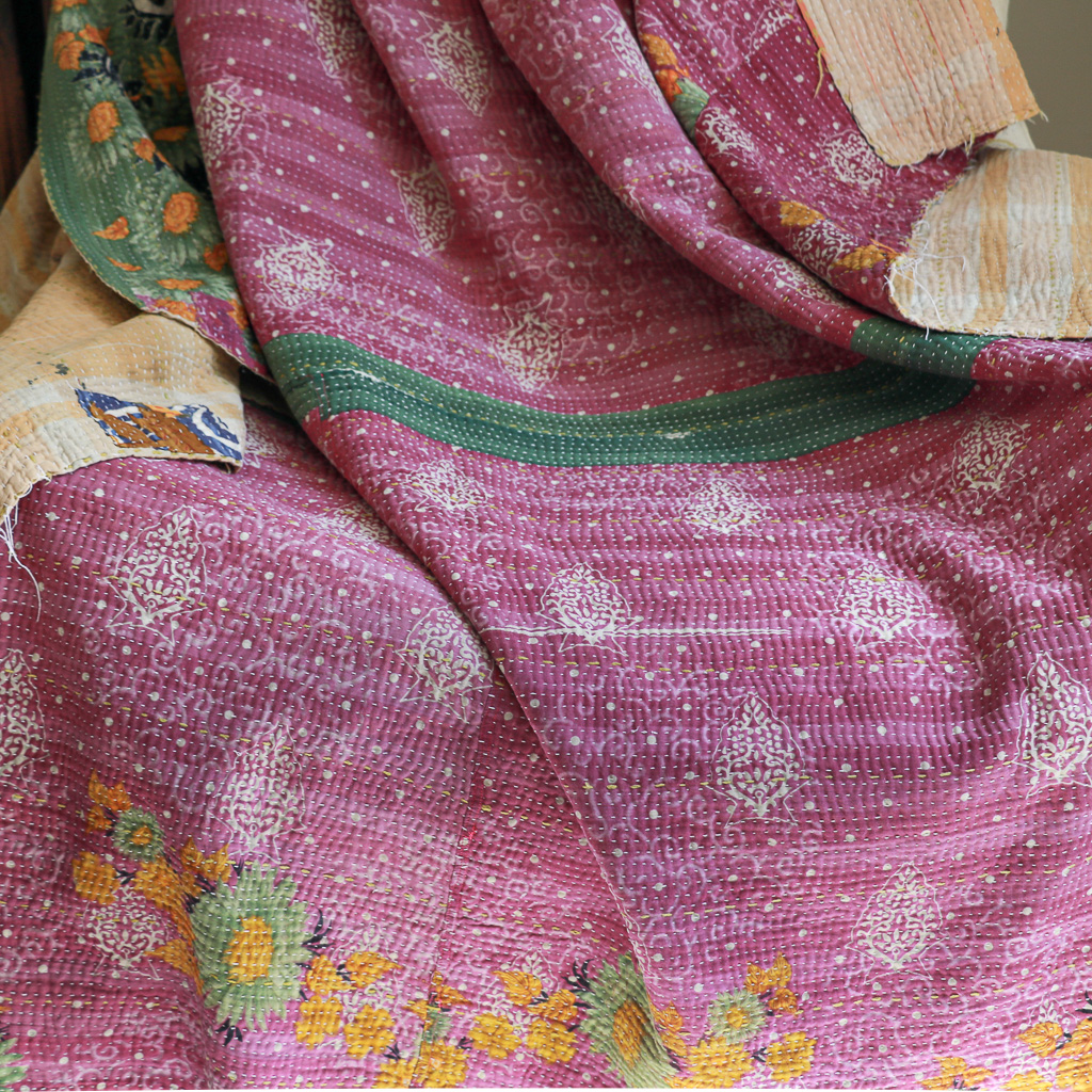 Franny Kantha, Indian hand block print fabric. Block print fabric, vintage kantha, vintage textiles, indian textiles, Indian kantha, shenouk, Bengali blankets Franny Kantha, Indian hand block print fabric. Block print fabric, vintage kantha, vintage textiles, indian textiles, Indian kantha, shenouk, Bengali blankets