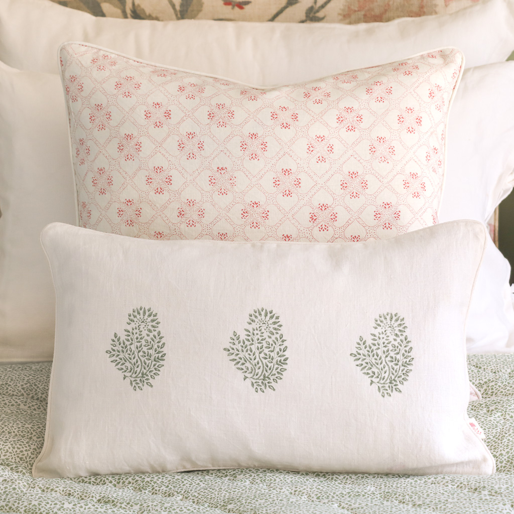 Mira Cushion in Thyme, Tashi Cushion in Raspberry, shenouk, block print cushions, indian block print, indian block print fabric, linen block print, linen cushions, indian textiles, indian block print cushions, linen cushions Mira Cushion in Thyme, Tashi Cushion in Raspberry, shenouk, block print cushions, indian block print, indian block print fabric, linen block print, linen cushions, indian textiles, indian block print cushions, linen cushions