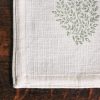 Mira Accent Mat in Thyme, Block print fabrics, block print home accessories, block print bedroom accessories, indian block print, shenouk, indian block print textiles