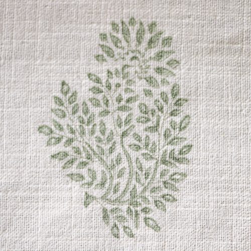 Mira Accent Mat in Thyme, Block print fabrics, block print home accessories, block print bedroom accessories, indian block print, shenouk, indian block print textiles