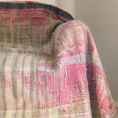 Ursula Kantha, Indian hand block print fabric. Block print fabric, vintage kantha, vintage textiles, indian textiles, Indian kantha, shenouk, Bengali blankets