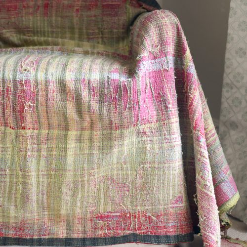 Ursula Kantha, Indian hand block print fabric. Block print fabric, vintage kantha, vintage textiles, indian textiles, Indian kantha, shenouk, Bengali blankets