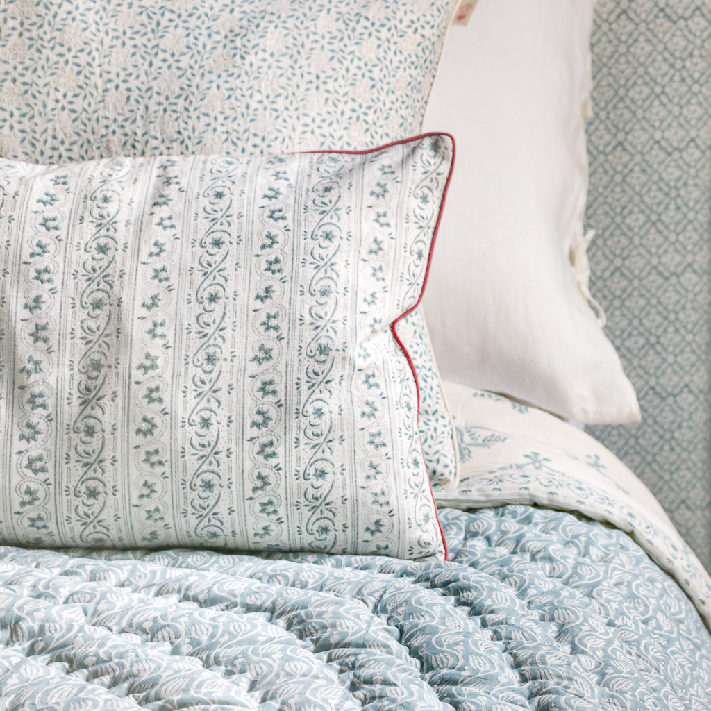 Stina Cushion in Denim & Berry, Gita & Cornelia Quilt in Denim, Adelaide Cushion in Denim, shenouk, block print cushions, indian block print, indian block print fabric, linen block print, linen cushions, indian textiles, indian block print cushions, linen cushions Stina Cushion in Denim & Berry, Gita & Cornelia Quilt in Denim, Adelaide Cushion in Denim, shenouk, block print cushions, indian block print, indian block print fabric, linen block print, linen cushions, indian textiles, indian block print cushions, linen cushions