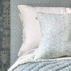 Stina Cushion in Denim & Berry, Gita & Cornelia Quilt in Denim, shenouk, block print cushions, indian block print, indian block print fabric, linen block print, linen cushions, indian textiles, indian block print cushions, linen cushions