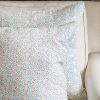 Stina Cushion in Denim & Berry shenouk, block print cushions, indian block print, indian block print fabric, linen block print, linen cushions, indian textiles, indian block print cushions, linen cushions
