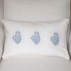Mira Cushion in Swedish Blue, shenouk, block print cushions, indian block print, indian block print fabric, linen block print, linen cushions, indian textiles, indian block print cushions, linen cushions