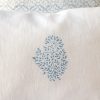 Mira Cushion in Swedish Blue, shenouk, block print cushions, indian block print, indian block print fabric, linen block print, linen cushions, indian textiles, indian block print cushions, linen cushions