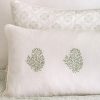 Mira Cushion in Thyme, Tashi Cushion in Thyme, shenouk, block print cushions, indian block print, indian block print fabric, linen block print, linen cushions, indian textiles, indian block print cushions, linen cushions