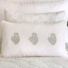 Mira Cushion in Thyme, Tashi Cushion in Thyme, shenouk, block print cushions, indian block print, indian block print fabric, linen block print, linen cushions, indian textiles, indian block print cushions, linen cushions