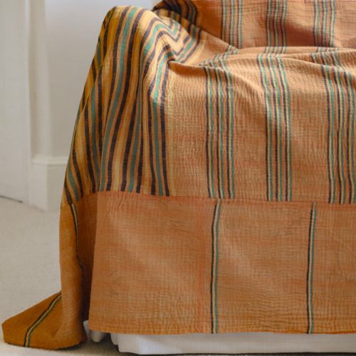 Ilona Kantha, Indian hand block print fabric. Block print fabric, vintage kantha, vintage textiles, indian textiles, Indian kantha, shenouk, Bengali blankets