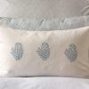 Mira Cushion in Swedish Blue, Kiki Cushion in Swedish Blue, shenouk, block print cushions, indian block print, indian block print fabric, linen block print, linen cushions, indian textiles, indian block print cushions, linen cushions