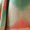 Fern Kantha, Indian hand block print fabric. Block print fabric, vintage kantha, vintage textiles, indian textiles, Indian kantha, shenouk, Bengali blankets