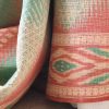 Fern Kantha, Indian hand block print fabric. Block print fabric, vintage kantha, vintage textiles, indian textiles, Indian kantha, shenouk, Bengali blankets